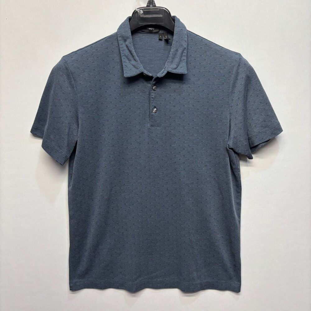 Theory Men Short Sleeve Polo Shirt Top Size Large D095 -17